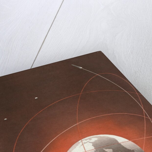 Rocket Paths around Globe by Anonymous