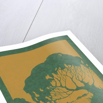 Woodcut of tree and pond by Anonymous