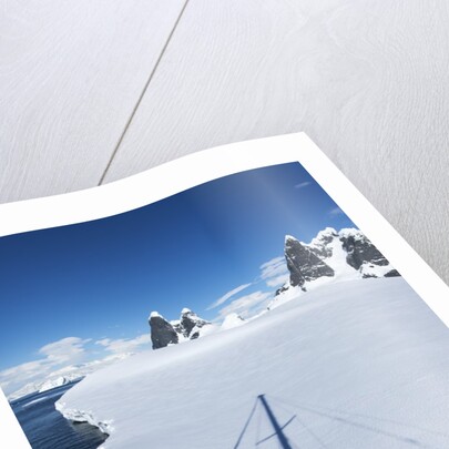 Yacht's shadow and iceberg, Antarctica by Anonymous