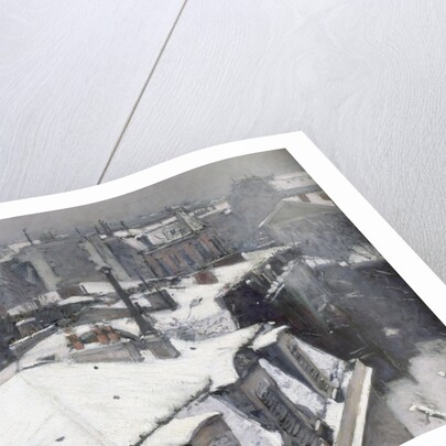 Rooftops in the Snow (Snow Effect) by Gustave Caillebotte