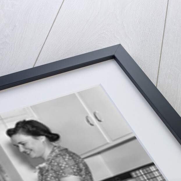 1930s 1940s mother and daughter washing dishes by Anonymous