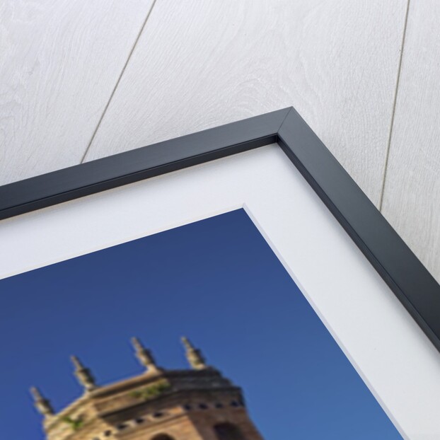 Clock tower of the San Mateo Church in Banos de la Encina, Spain by Anonymous