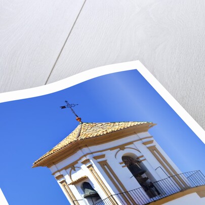 Bell tower of the Iglesia de la senora de la Encarnacion Church in Grazalema, Spain by Anonymous
