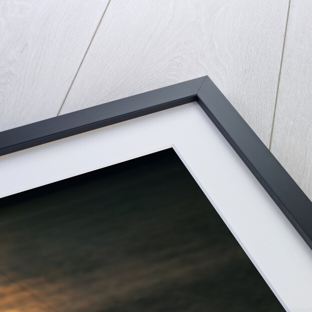 Silhouette of child fishing off a dock at sunset by Anonymous