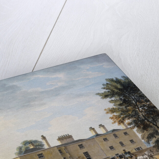 Figures Outside an Elegant Country House by Thomas Malton II