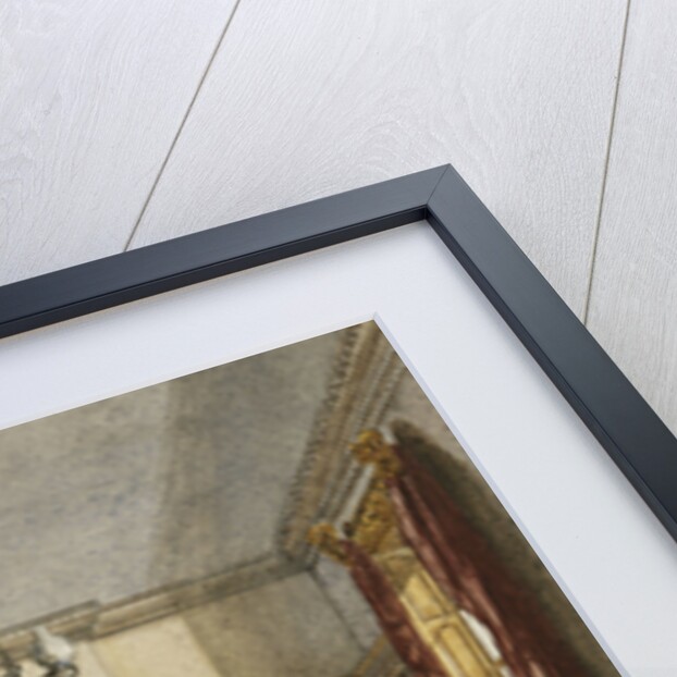 The Library at Thirlestaine House, Cheltenham attributed to Miss Georgiana or Miss Harriet Rushout-Bowles by Anonymous