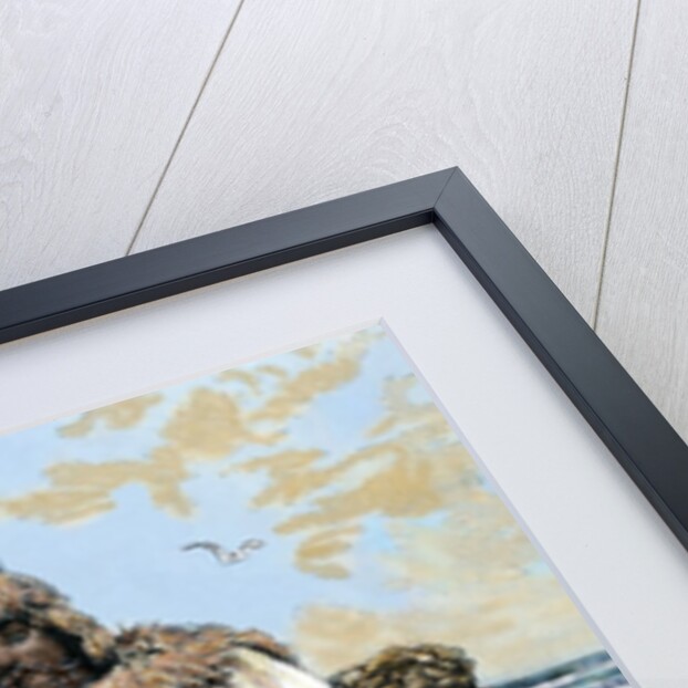 Robinson Crusoe surprised to find out the footprint of a bare foot by Anonymous