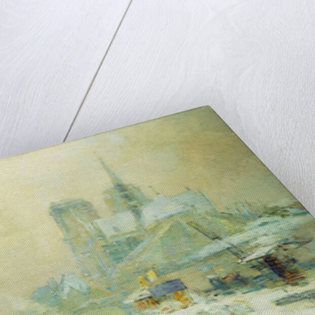 View of Notre Dame, Paris, from the Quai de la Tournelle: Snow Effect by Albert Lebourg