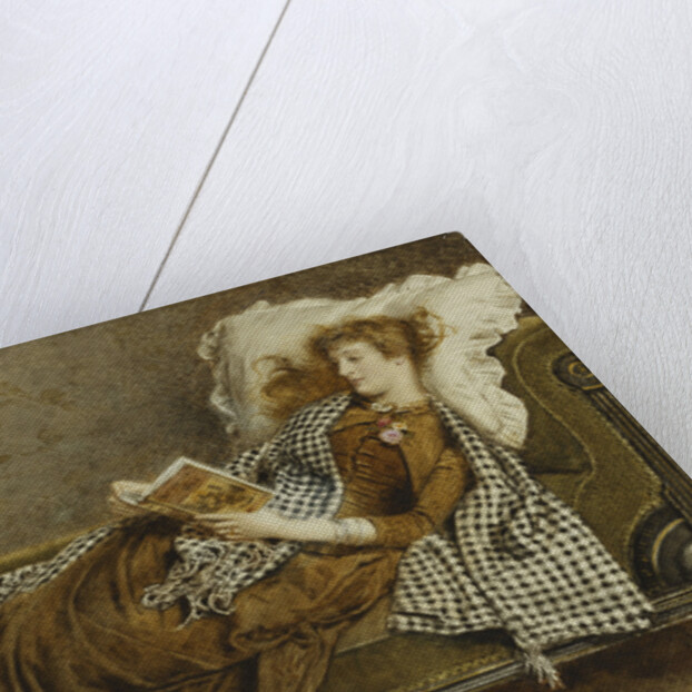 A Young Lady Reading in an Interior by George Goodwin Kilburne