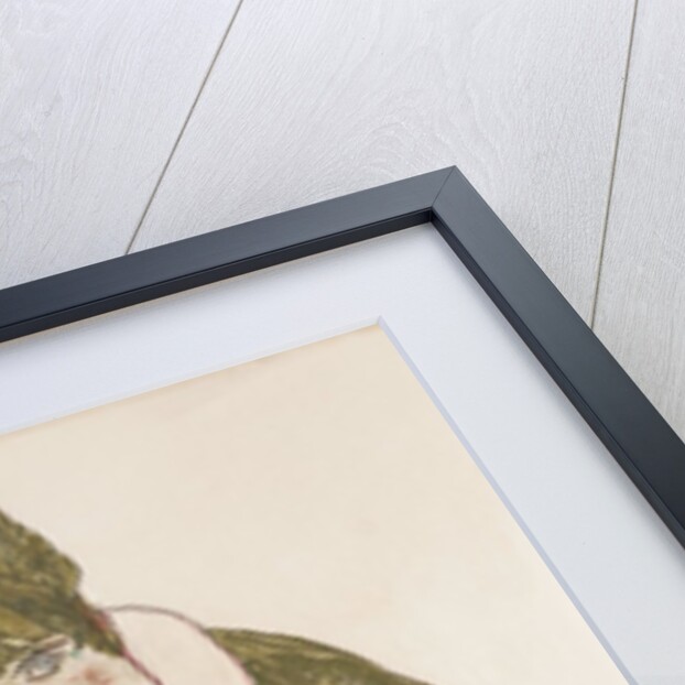 Edith with Striped Dress, Sitting by Egon Schiele