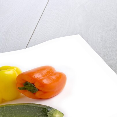 Bell pepper and zucchini by Anonymous