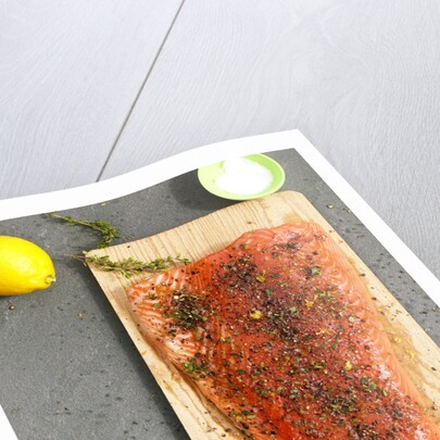 Herb covered salmon by Anonymous