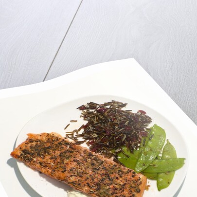 Lemon-pepper salmon by Anonymous