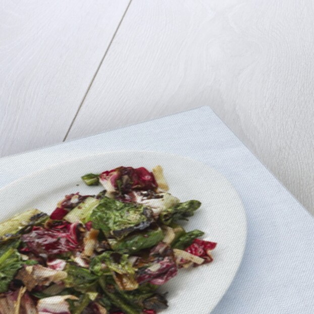 Grilled radicchio and romaine salad by Anonymous