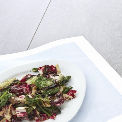 Grilled radicchio and romaine salad by Anonymous