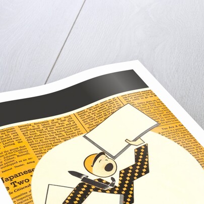 Yelling Newsboy by Anonymous