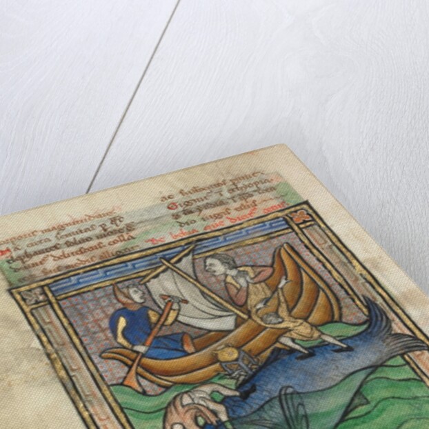 Two Fishermen on a Sea Monster, by Anonymous