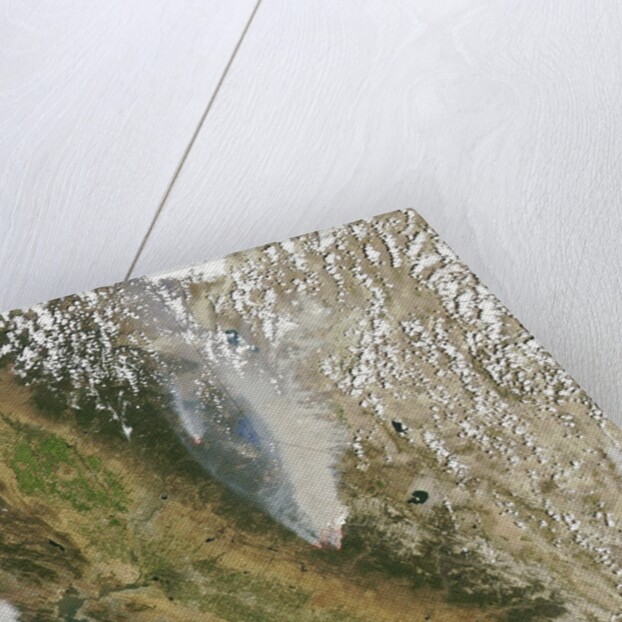Satellite View of the Rim Fire, California by Anonymous