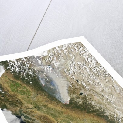 Satellite View of the Rim Fire, California by Anonymous