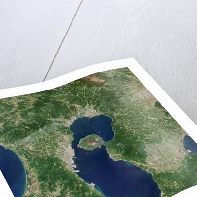Satellite View of Sakura-jima Volcano in Japan by Anonymous