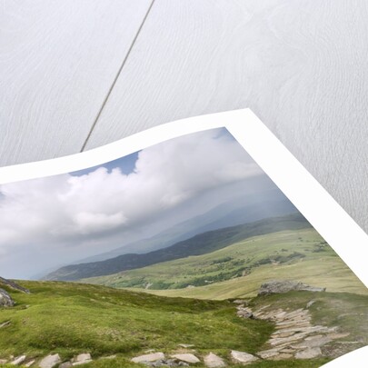 View From Cadair Idris Looking North Towards Dolgellau Over Fields and Countryside by Anonymous