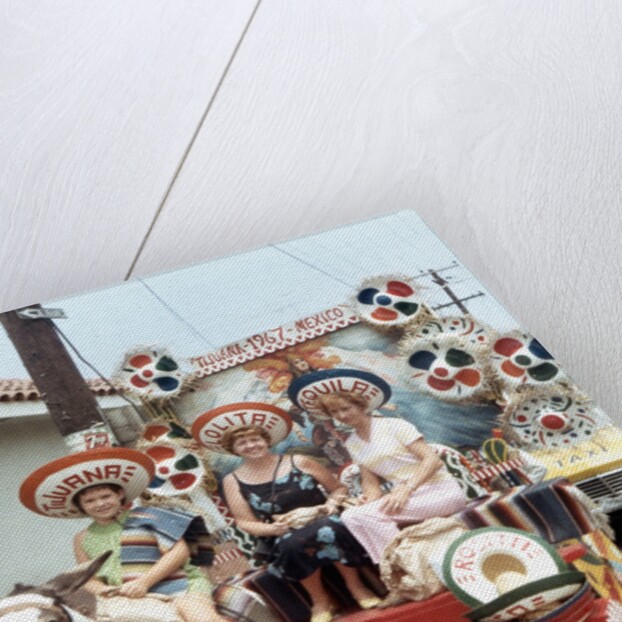 Mother and daughters as tourists in Tijuana, Mexico, ca. 1967 by Anonymous