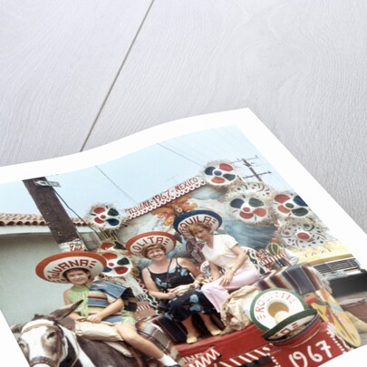 Mother and daughters as tourists in Tijuana, Mexico, ca. 1967 by Anonymous