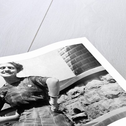 Young woman with goofy glasses, ca. 1912. by Anonymous