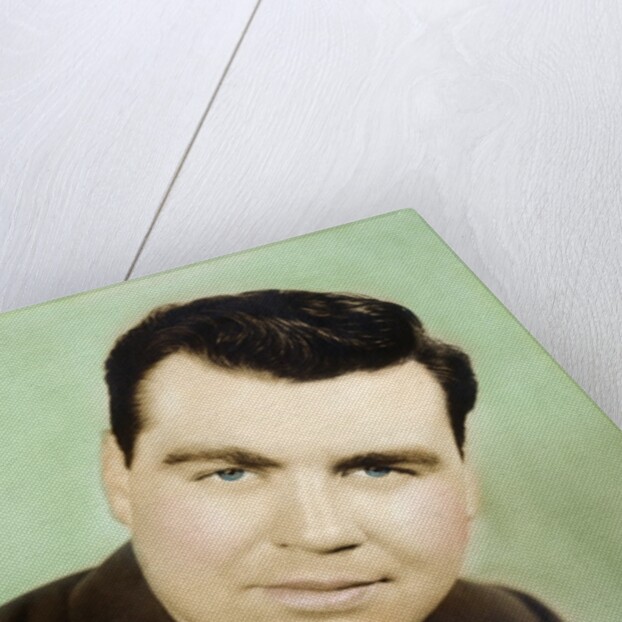 Mature man colorized studio portrait, ca. 1955. by Anonymous