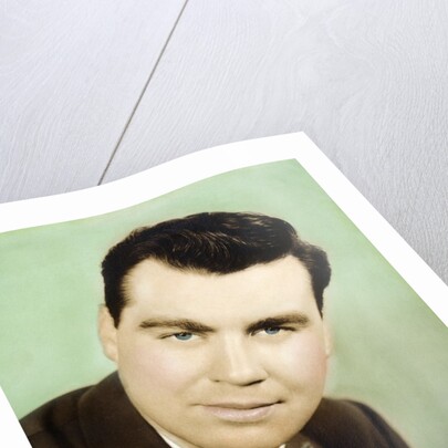 Mature man colorized studio portrait, ca. 1955. by Anonymous