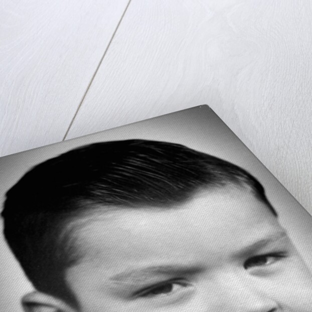 Young boy kindergarten school portrait, ca. 1948. by Anonymous