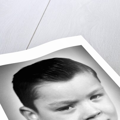 Young boy kindergarten school portrait, ca. 1948. by Anonymous