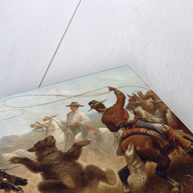 Cowboys Roping a Bear by James Walker