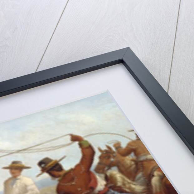 Cowboys Roping a Bear by James Walker