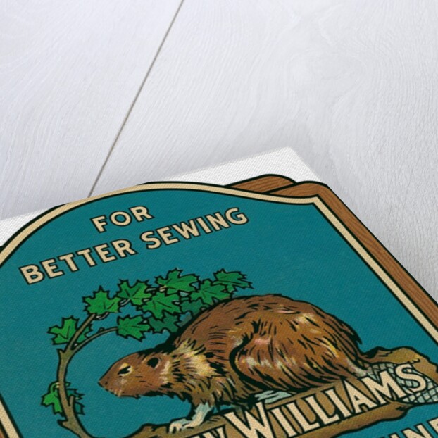 Sewing Machine Ad with Beaver by Anonymous