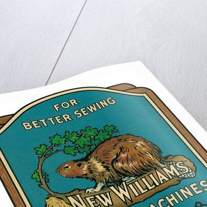 Sewing Machine Ad with Beaver by Anonymous
