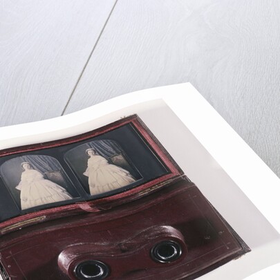 Queen Victoria's Daughter, Victoria, Princess Royal, circa 1856, in velvet-lined maroon leather folding case with collapsible viewing lenses by Anonymous