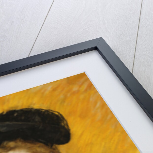 Woman in a Black Hat and a Raspberry Pink Costume by Mary Cassatt