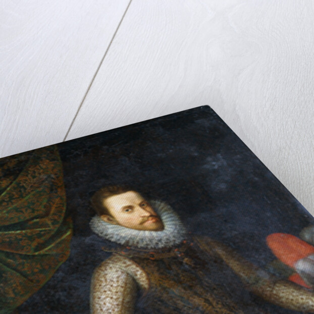 Portrait of the Archduke Albert, standing full-length holding a Baton by Alonso Sanchez Coello