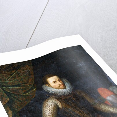 Portrait of the Archduke Albert, standing full-length holding a Baton by Alonso Sanchez Coello