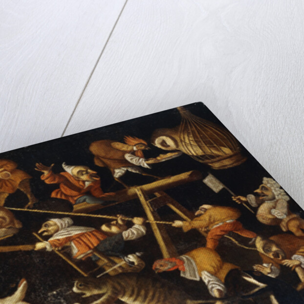 Imaginary Animals and Dwarfs Fighting, Drinking and Carousing attributed to Faustino Bocchi by Anonymous