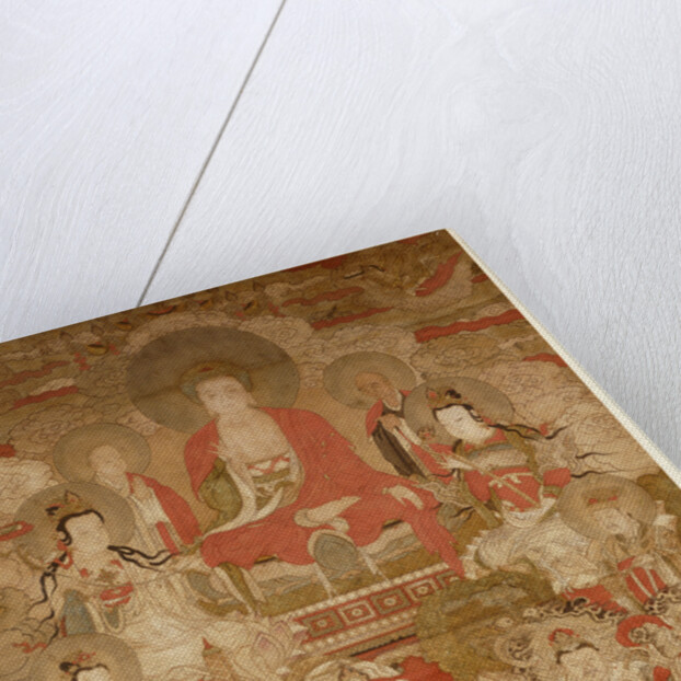 Chinese hanging scroll with Buddhas by Anonymous