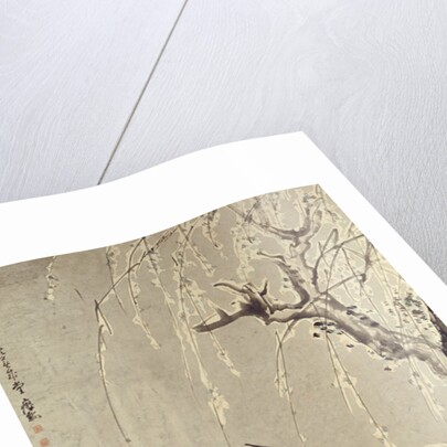White Egrets on a Bank of Snow Covered Willows by Huang Shen