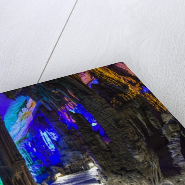 Multi Colored Lights in the Reed Flute Cave by Anonymous