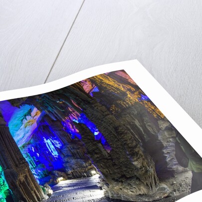 Multi Colored Lights in the Reed Flute Cave by Anonymous