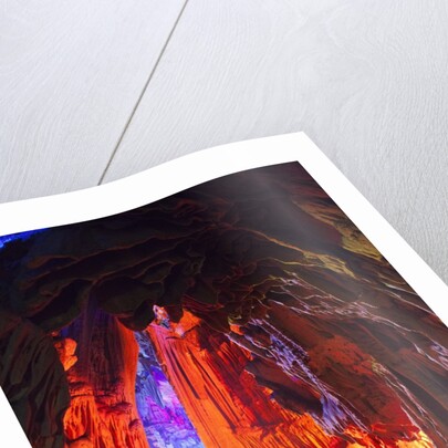 Multi Colored Lights in the Reed Flute Cave by Anonymous