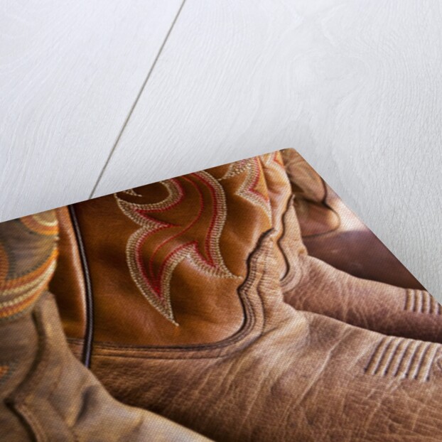 Line up of new cowboy boots in Old Scottsdale by Anonymous