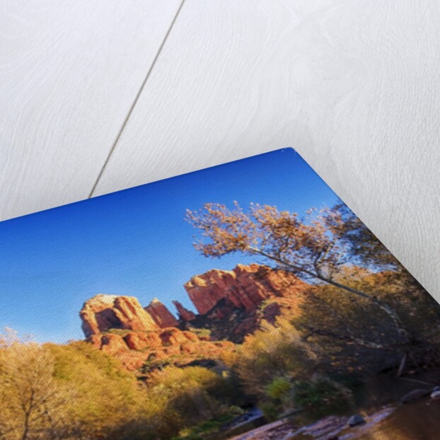 Red Rock Mountains near Red Rock Crossing with reflections in river by Anonymous