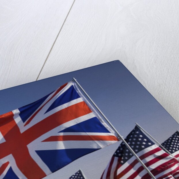 US and Union Jack Flag by Anonymous