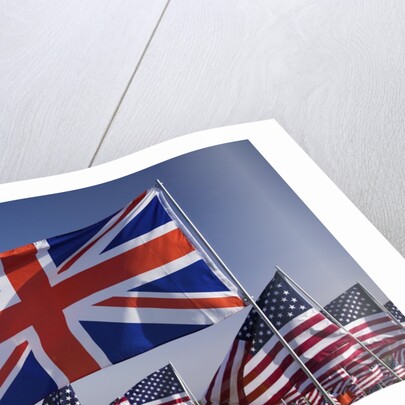 US and Union Jack Flag by Anonymous